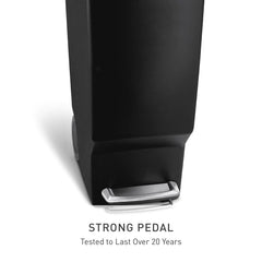 simplehuman detalle del mecanismo lid shox para cierre silencioso