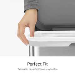 simplehuman costuras dobles soldadas que evitan fugas y roturas