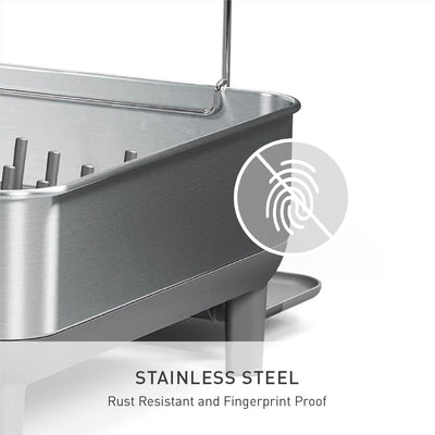 simplehuman silicone-capped plate dividers protecting delicate dishes
