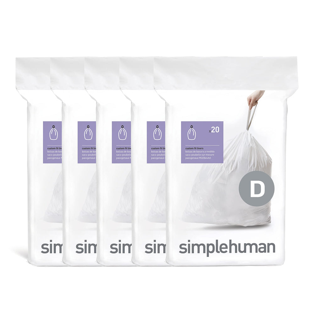 simplehuman paquete Code D frente mostrando dispensado rápido y orden
