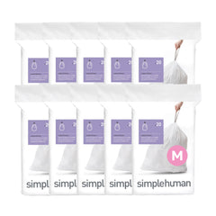 simplehuman pack front showing Code M liners and tidy storage benefit