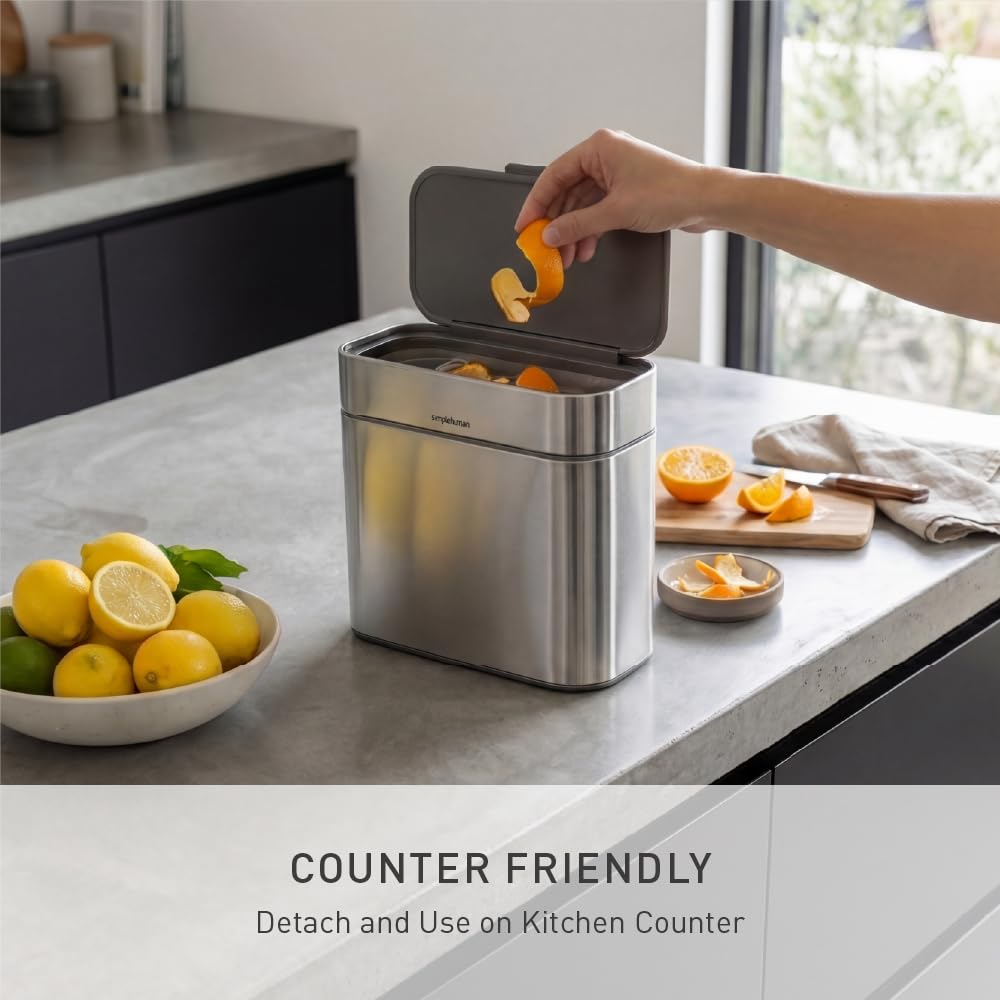 simplehuman inner bucket removed highlights handled pail for easy emptying and rinsing