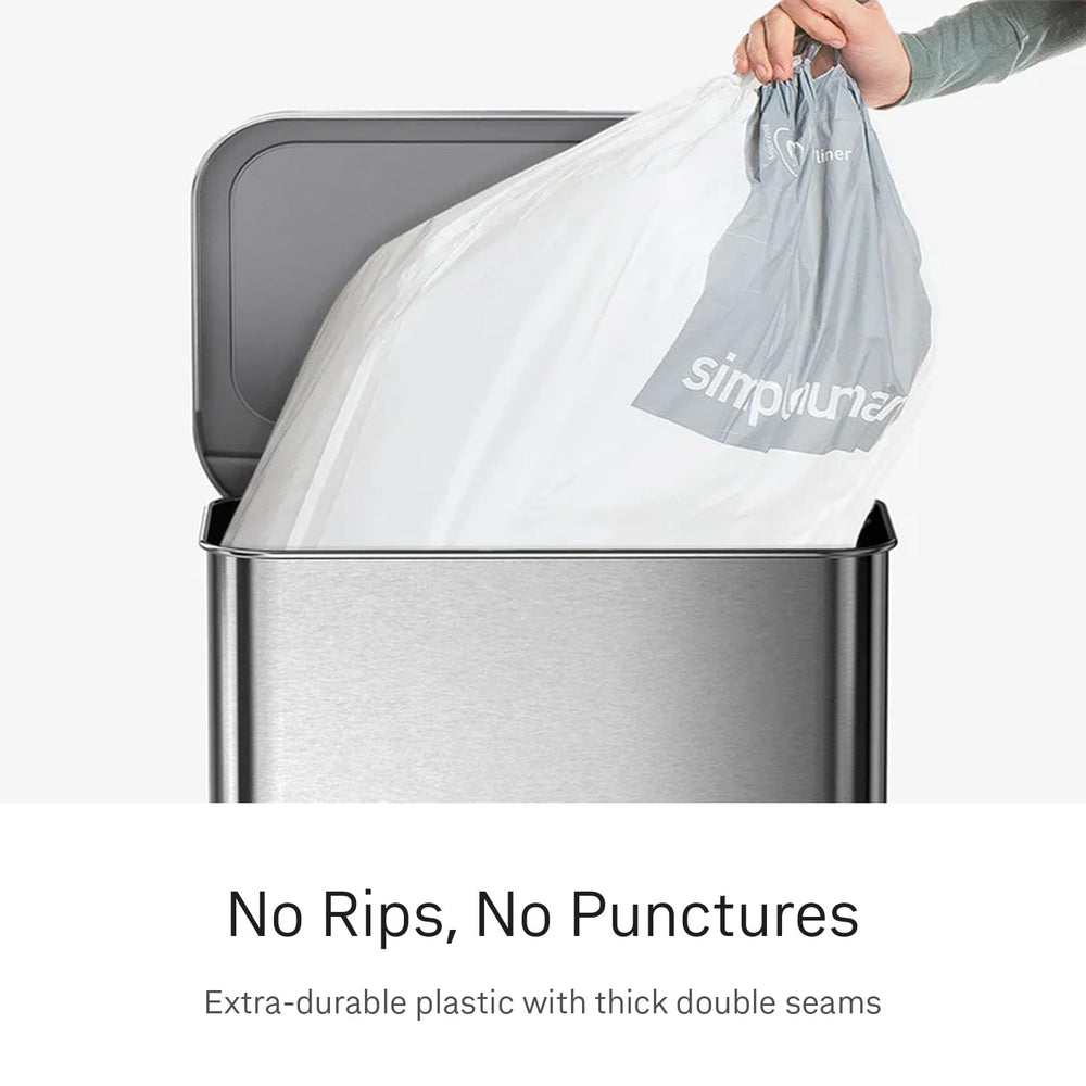 simplehuman textura del plástico extra grueso, mayor protección contra desgarros