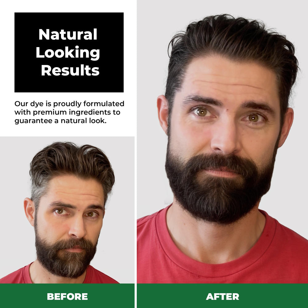 SIMPLER HAIR COLOR aplicación en barba demostrando precisión y limpieza