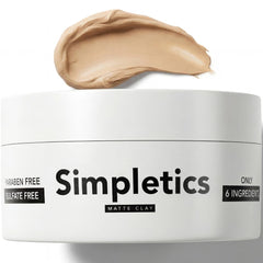 Simpletics envase frontal mostrando diseño y tamaño práctico