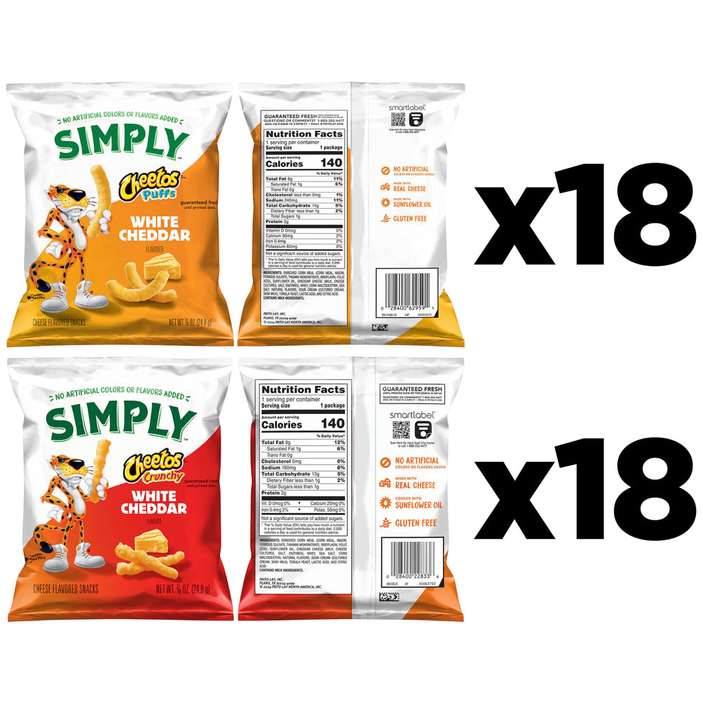 Simply Cheetos primer plano puff aireado enfatizando textura ligera