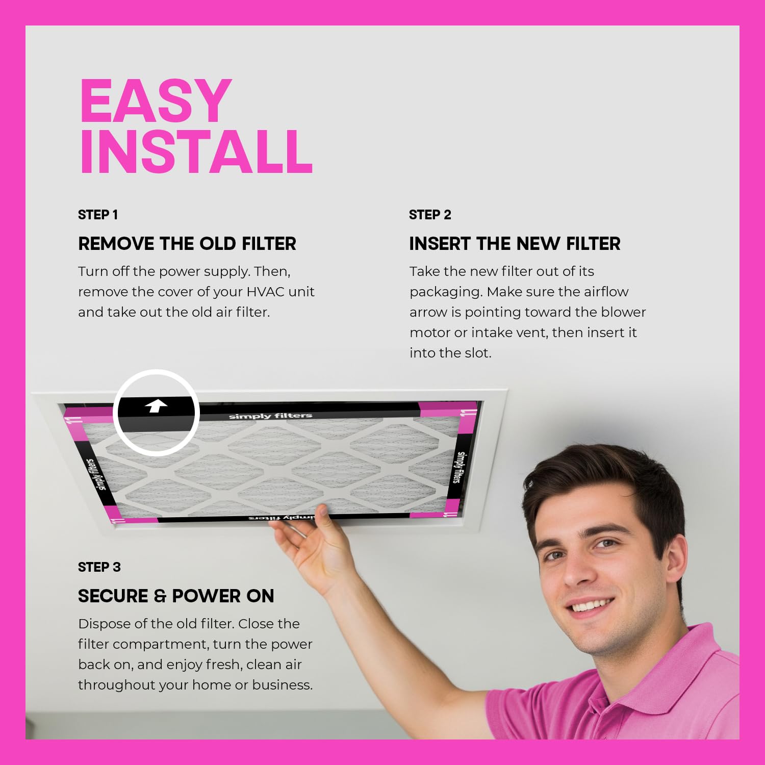 Embalaje shrink wrap térmico de Simply que mantiene el filtro libre de polvo