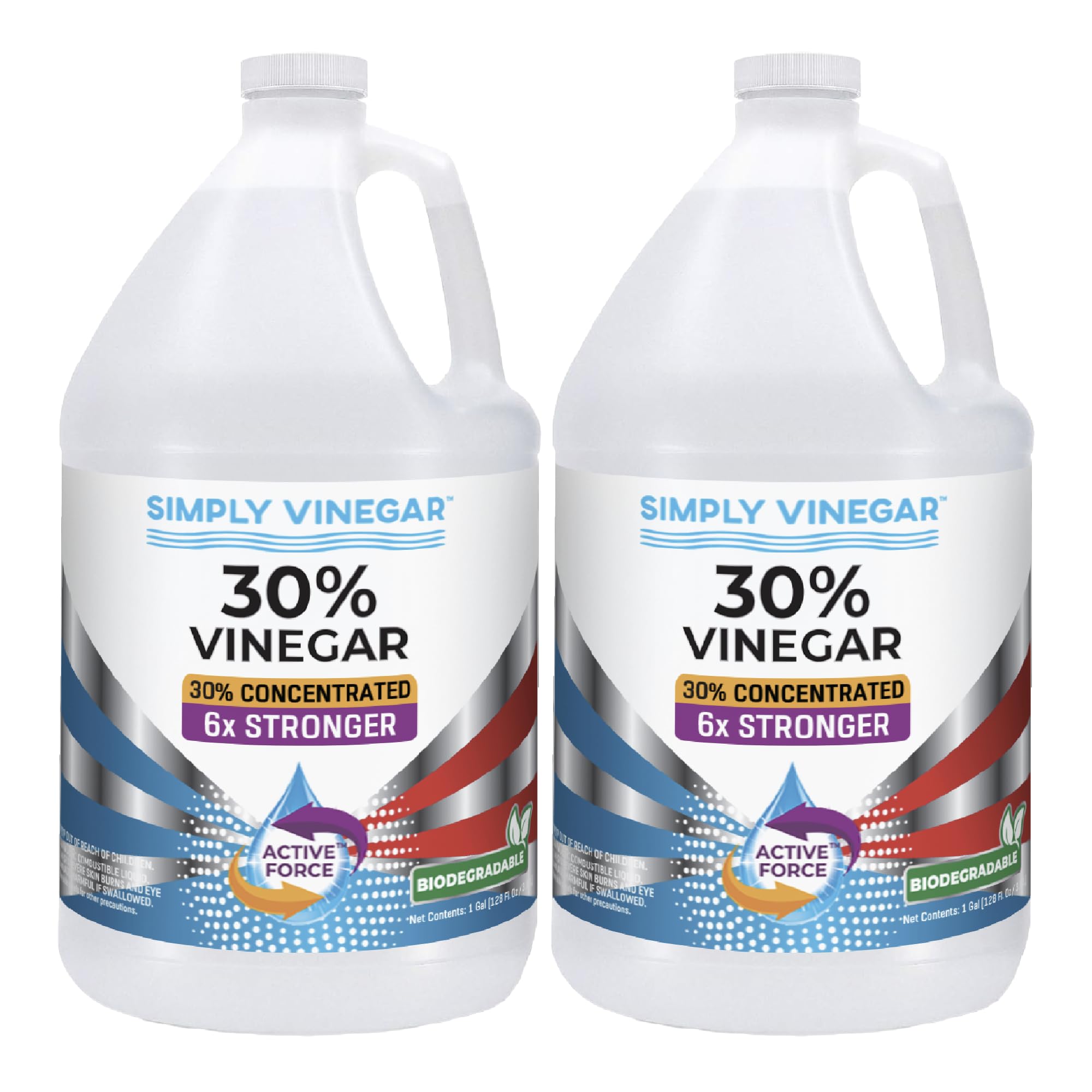 Simply Vinegar vista frontal del envase 128 oz, potencia para limpieza