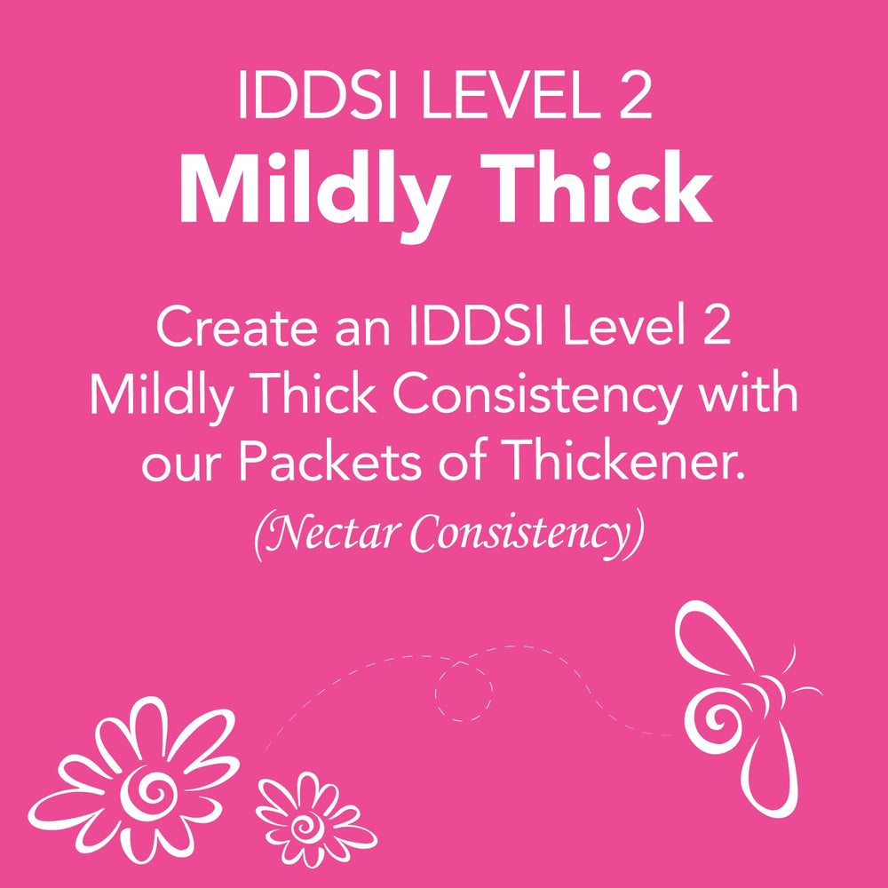 Simply Thick textura en vaso demostrando consistencia nivel IDDSI 2