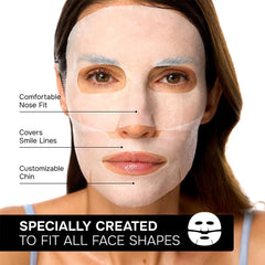 SimplyVital mascarilla puesta en modelo mostrando ajuste cómodo