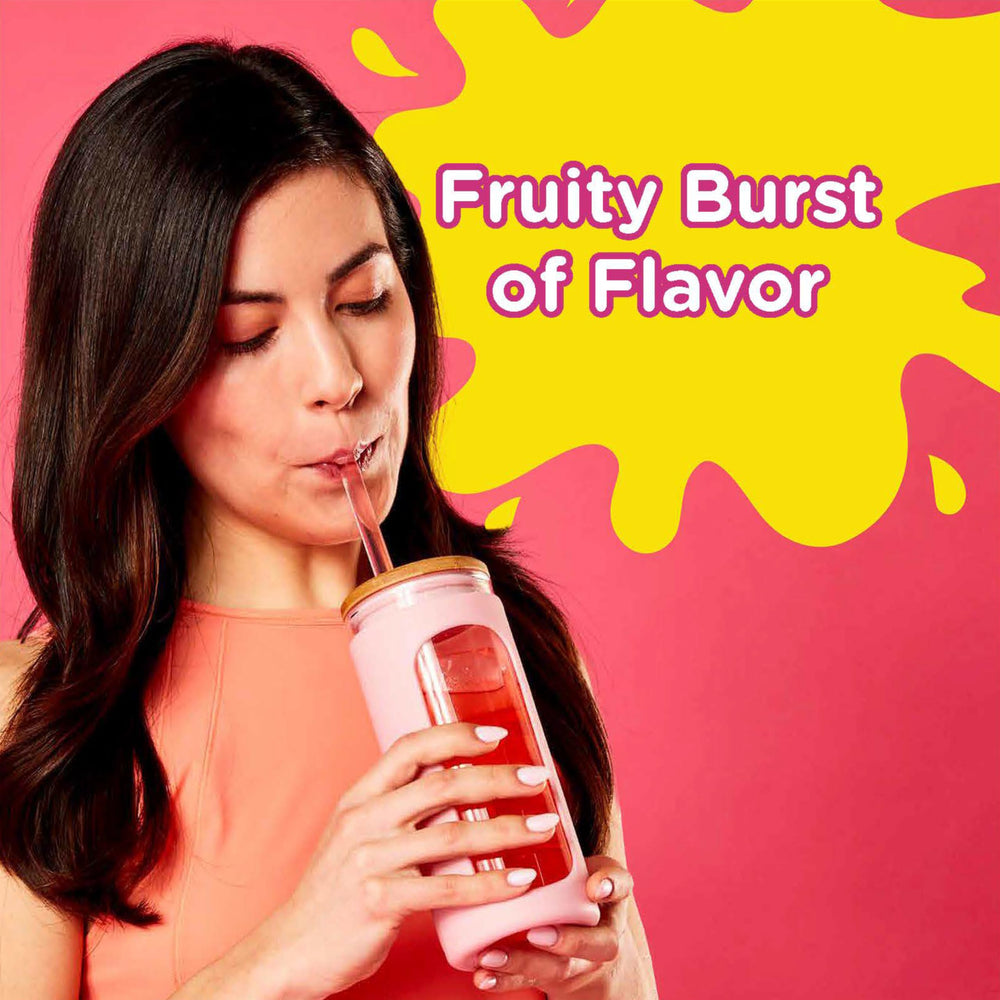 SINGLES TO GO! Starburst mezcla en botella siendo agitada, sabor afrutado inmediato