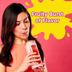 SINGLES TO GO! Starburst mezcla en botella siendo agitada, sabor afrutado inmediato