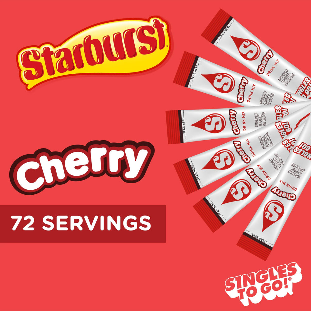 SINGLES TO GO! Starburst sobre individual abierto listo para añadir a agua, práctico
