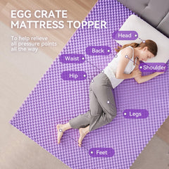 SINWEEK egg crate texture close-up showing breathable ridges for airflow