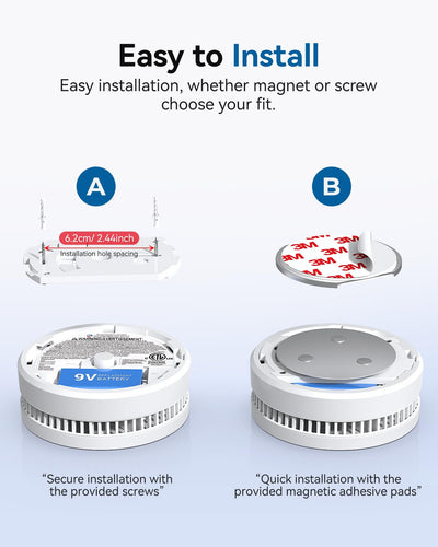 SITERWELL open battery compartment with 9V battery for simple replacement and long life