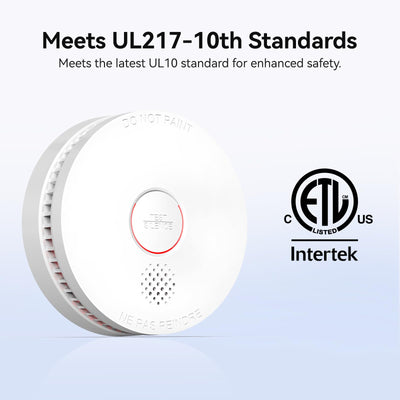 SITERWELL smoke detector mounted on ceiling demonstrating discreet installed safety