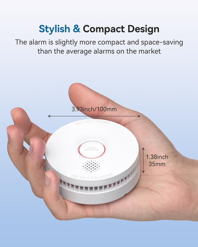SITERWELL size comparison with hand showing compact dimensions for versatile placement
