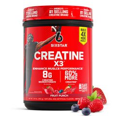 Six Star envase frontal del producto mostrando 30 servicios y sabor Fruit Punch