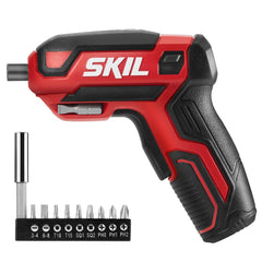 SKIL vista frontal del atornillador mostrando diseño compacto y control ergonómico