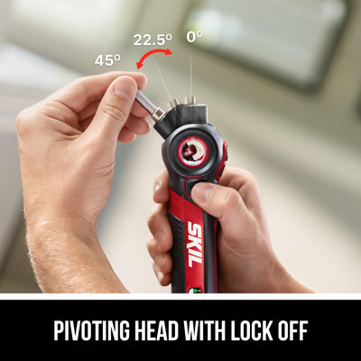 SKIL Twist 2.0 cabezal pivotante en ángulo que facilita acceso en espacios estrechos