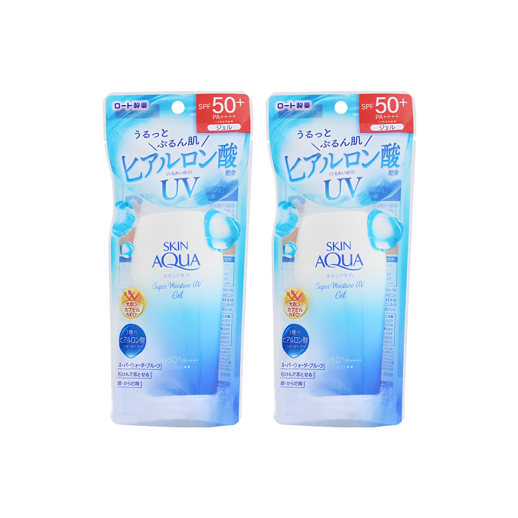 Skin Aqua textura gel acuosa en primer plano con hidratación visible