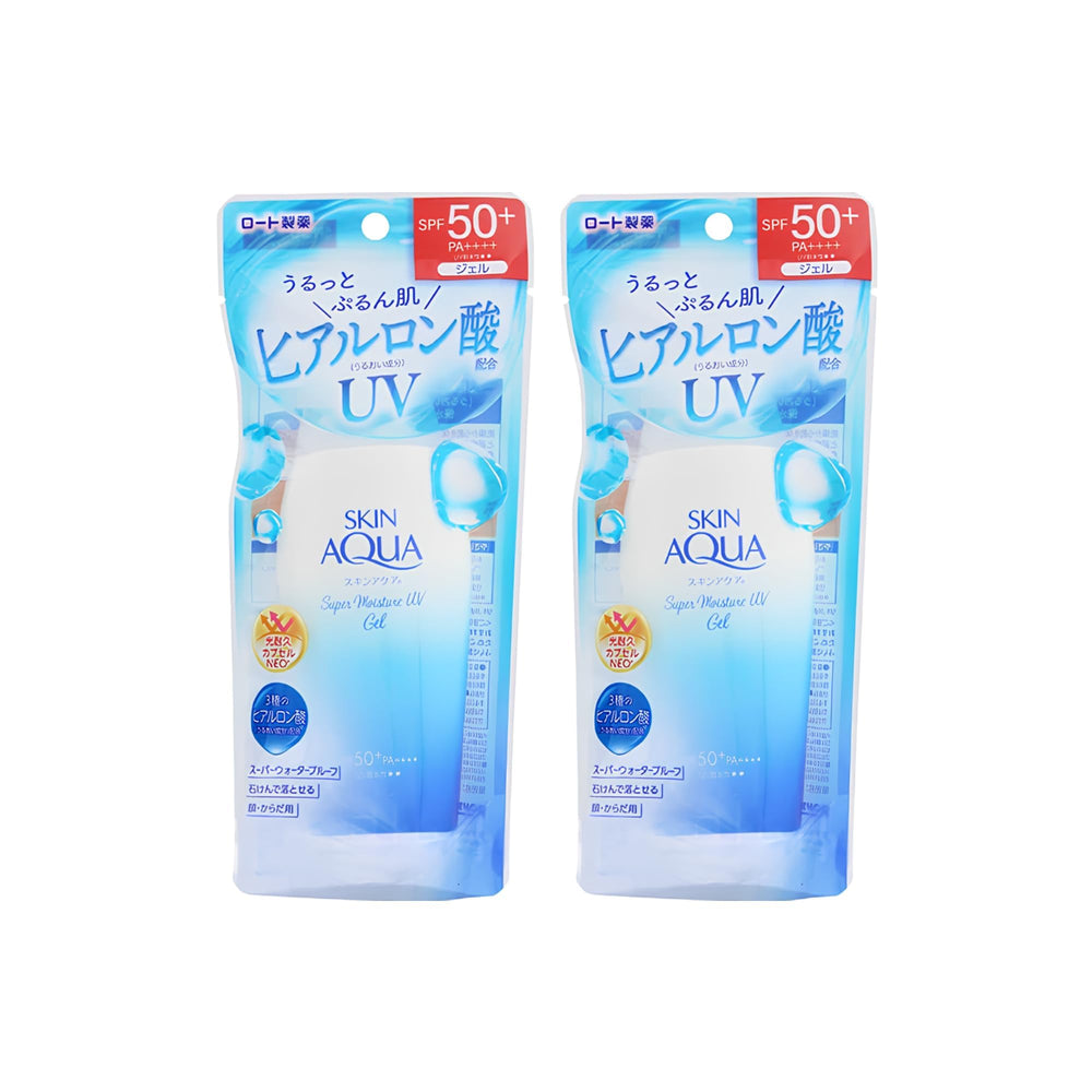 Skin Aqua textura gel acuosa en primer plano con hidratación visible