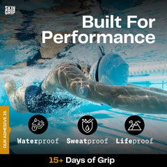 Skin Grip textura del adhesivo médico demostrando suavidad y agarre prolongado