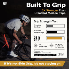 Skin Grip parche colocado en brazo durante actividad mostrando su sujeción segura