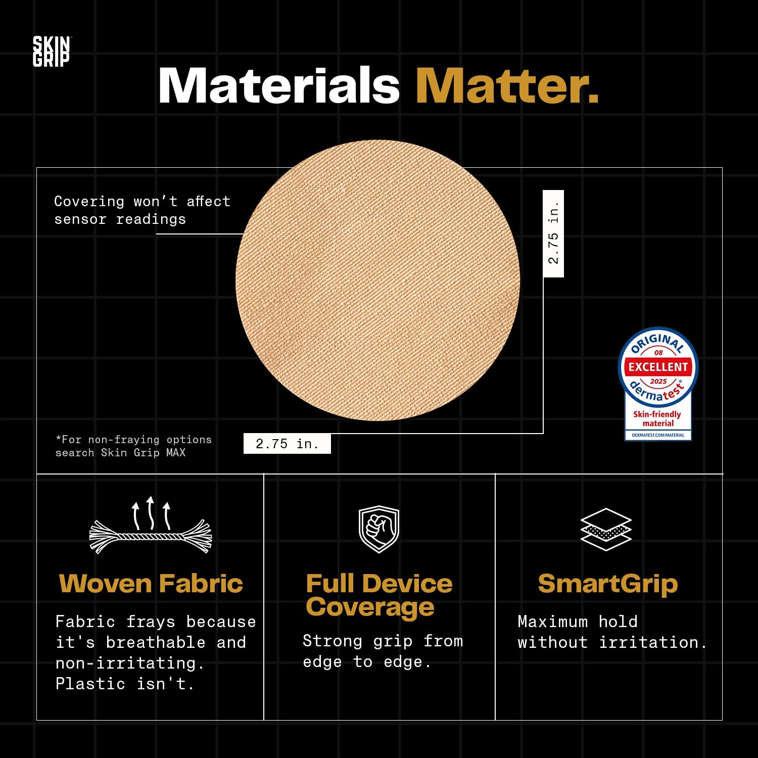 Skin Grip parche en atleta sudando que mantiene el sensor estable durante ejercicio