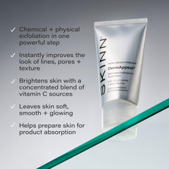 SKINN etiqueta del producto mostrando ingredientes clave y beneficios