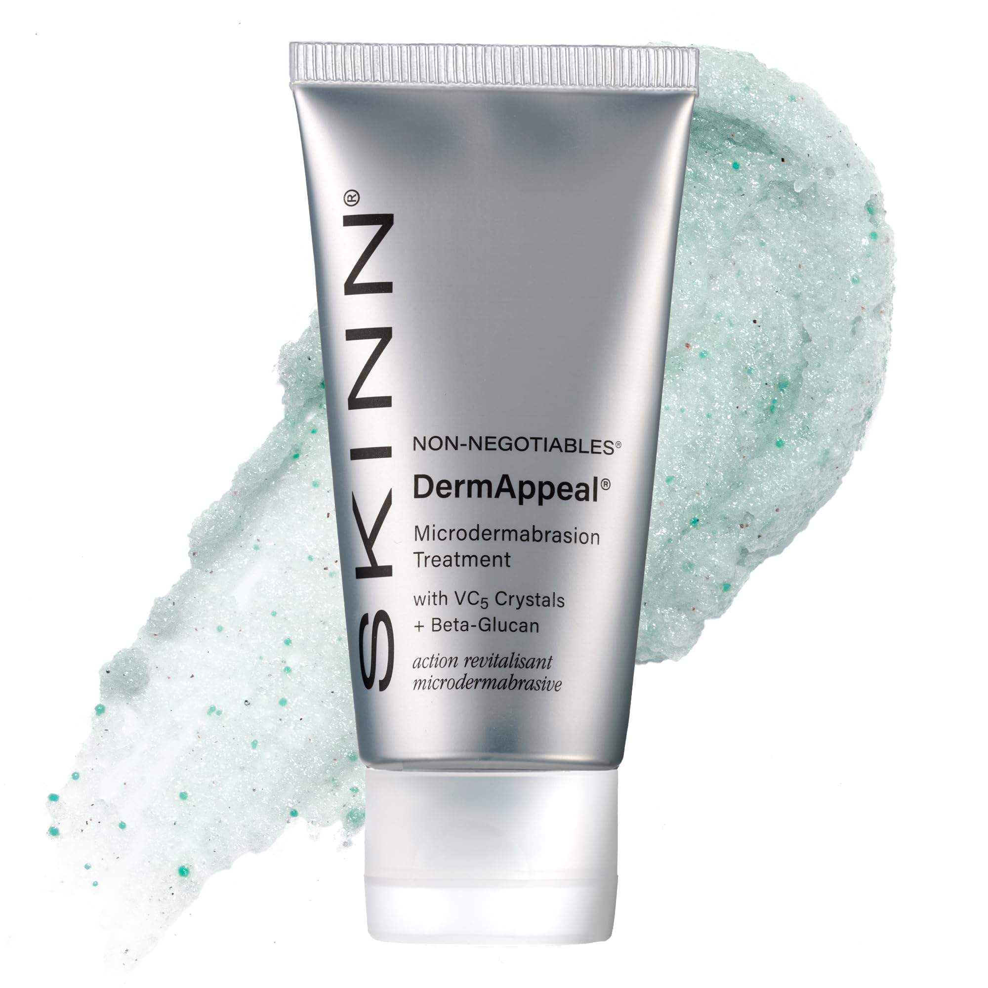 SKINN envase frontal del DermAppeal mostrando diseño y tamaño práctico