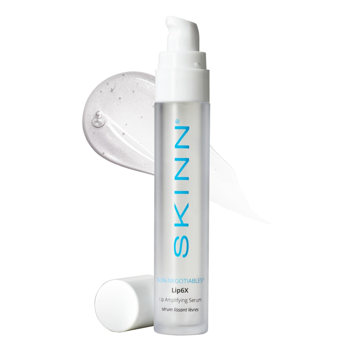 SKINN envase frontal del Lip6X mostrando tamaño y diseño, ideal para almacenamiento