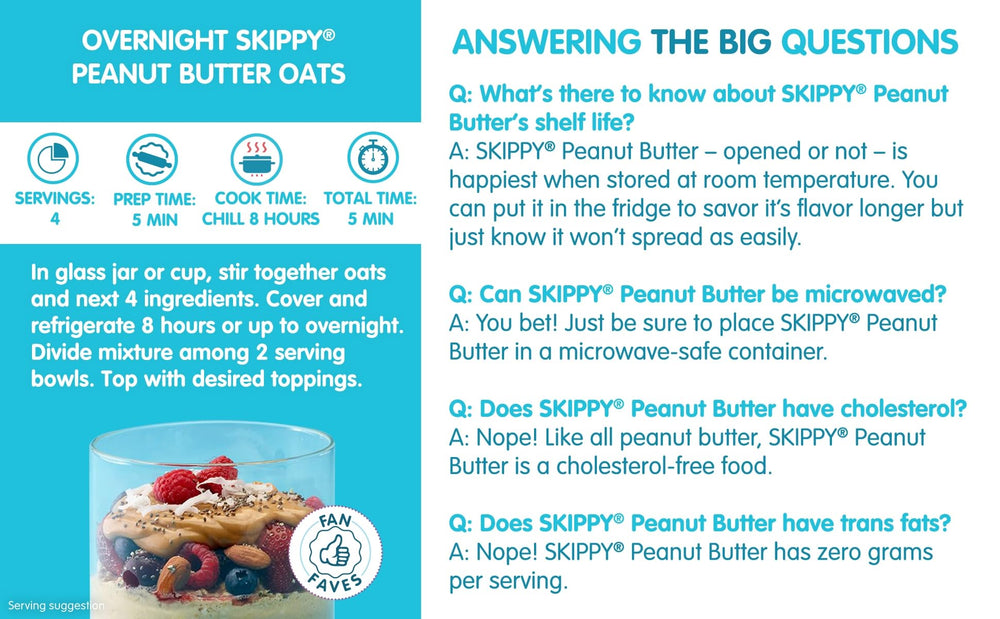 SKIPPY etiqueta nutricional resalta información clara y transparente