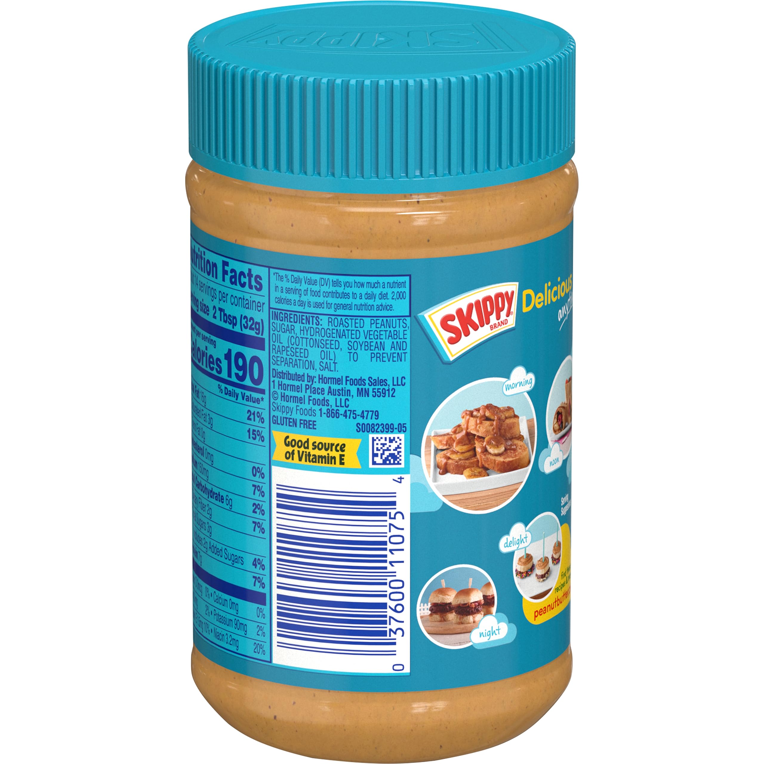 SKIPPY uso en sándwich aporta proteína y energía en meriendas
