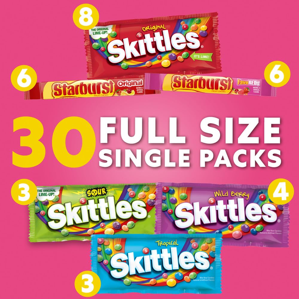 Close-up of SKITTLES candies highlighting texture and bright colors for visual appeal