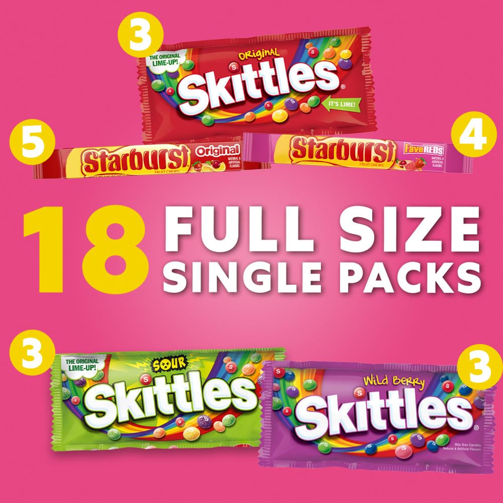 Mezcla de SKITTLES y STARBURST en un bol ideal para compartir