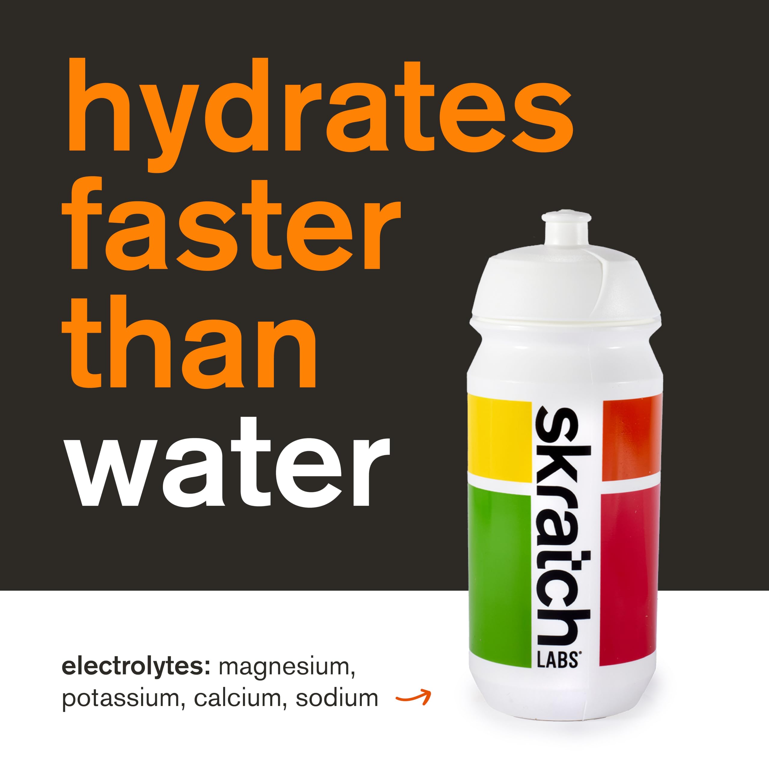 Skratch Labs close texture of powder highlighting real‑food ingredients and natural color