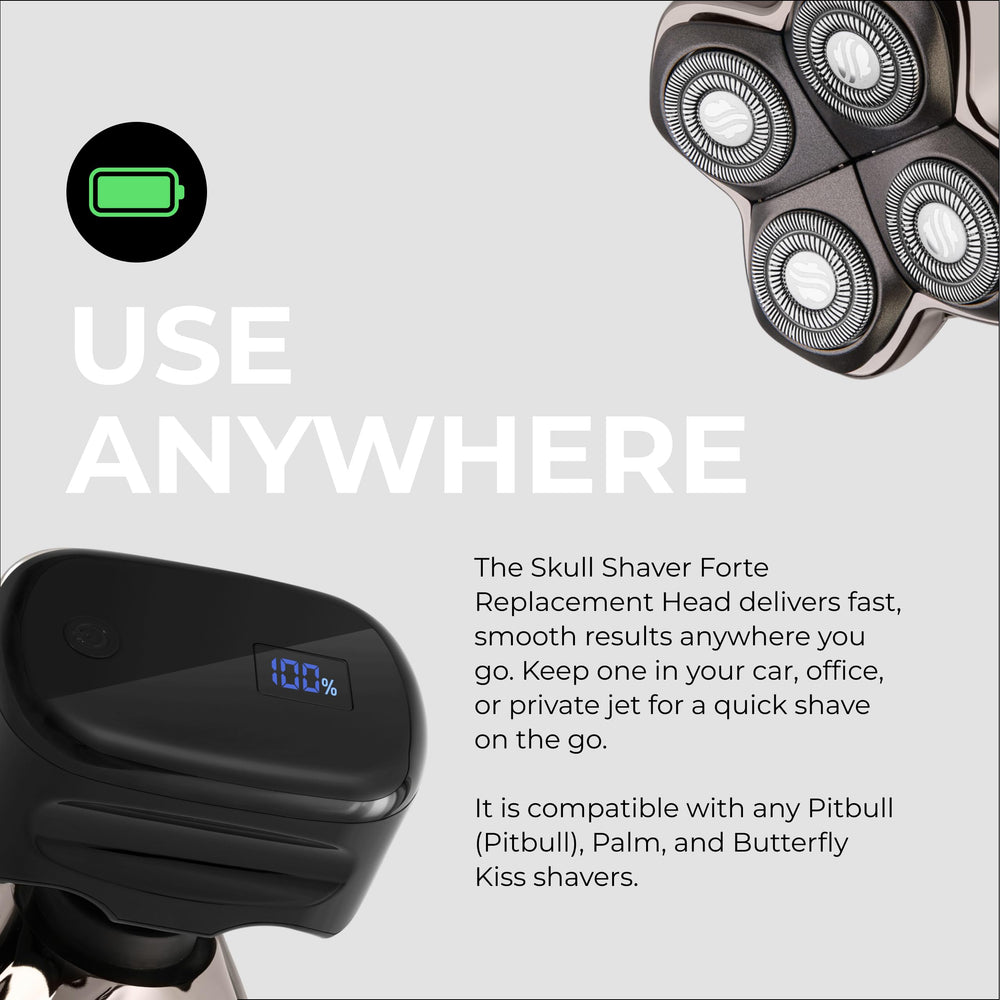 Skull Shaver empaque del repuesto Forte PRO 4 listo para venta, protección y presentación segura