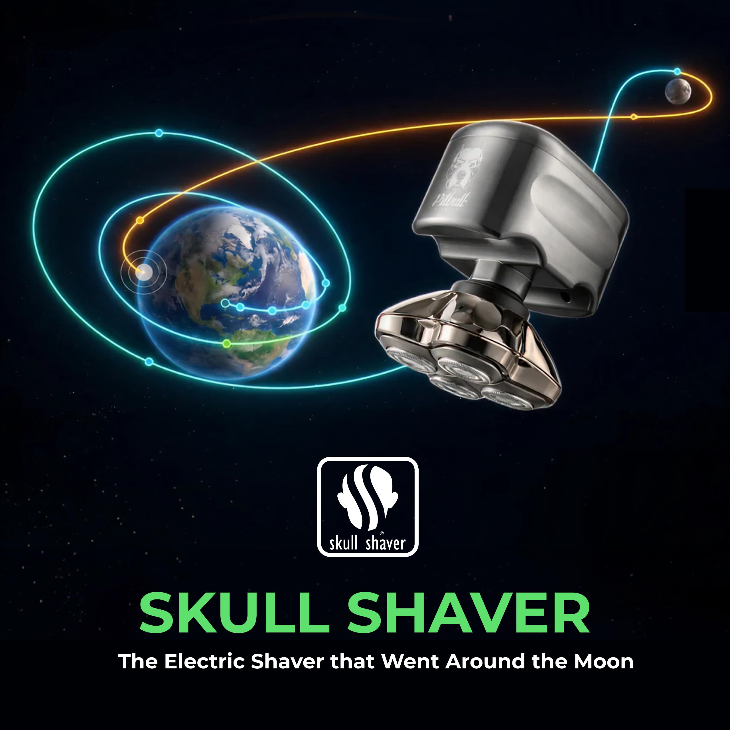 Skull Shaver repuesto en entorno de baño demostrando uso húmedo y estilo diario