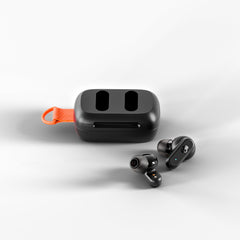 Skullcandy Dime 3 estuche abierto mostrando auriculares y carga rápida