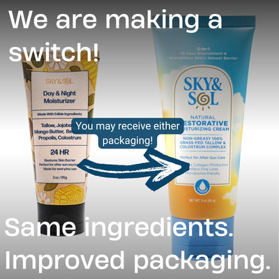 Sky and Sol textura de la crema en primer plano, aspecto nutritivo y denso