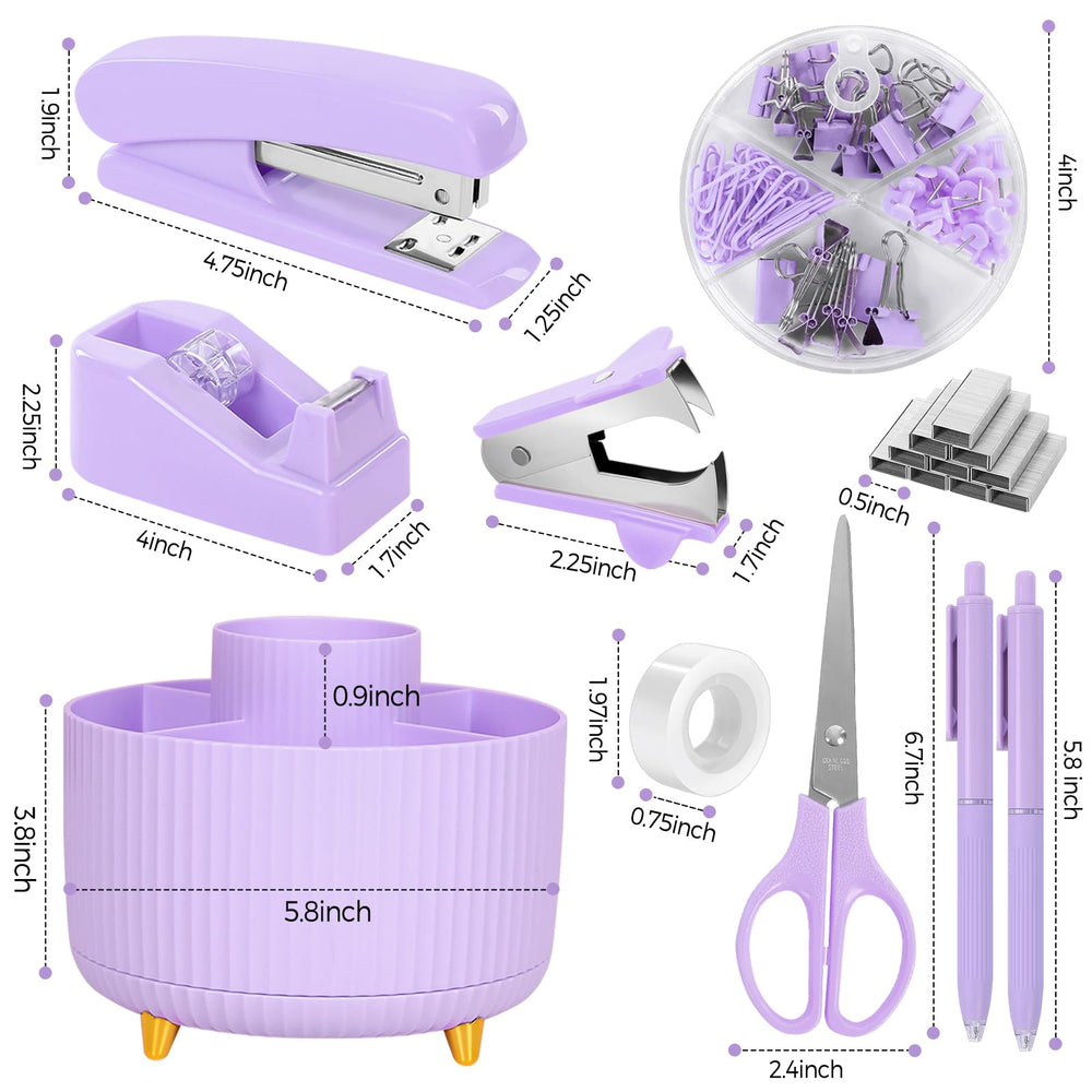 SKYDUE kit de clips grapas y chinchetas organizado, guarda papeles seguro