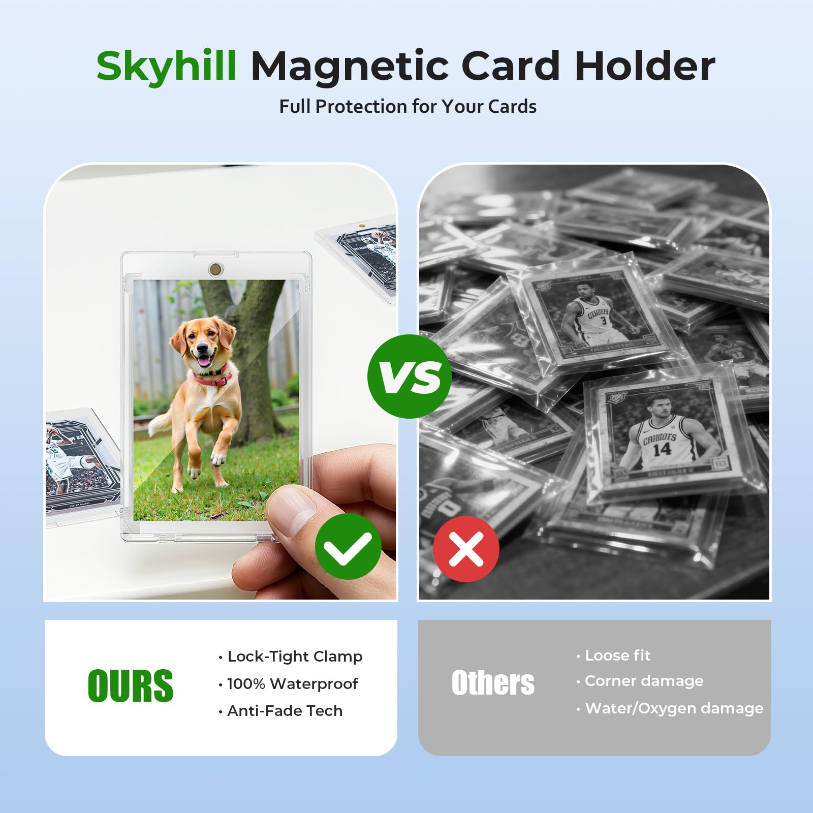 skyhill comparación de tamaño mostrando ajuste perfecto de la carta