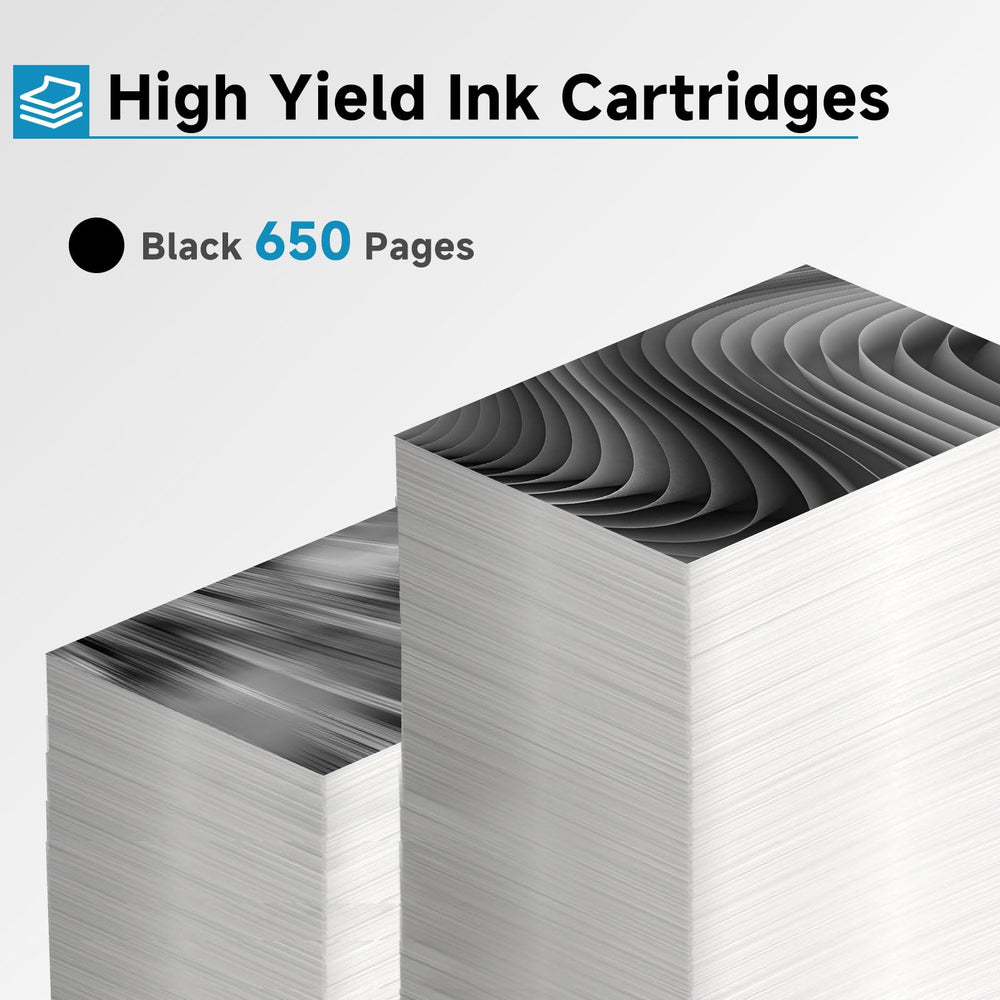 Skyink tinta negra 67XL textura impresa con texto nítido y legibilidad