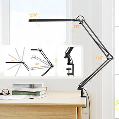 SKYLEO lamp illuminating a home office desk for comfortable long work