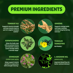 SLADAK NATURALS tongkat ali y tribulus destacados como ingredientes clave