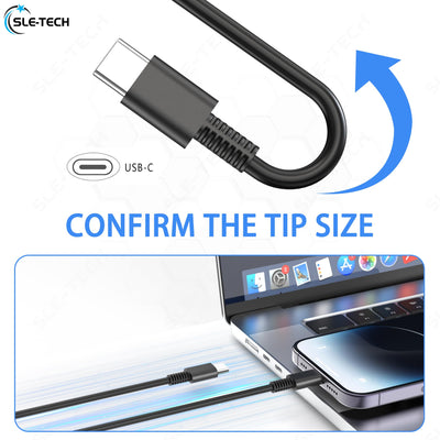 SLE-TECH cargador conectado a un ThinkPad demostrando carga estable
