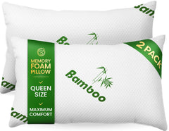 Sleepavo vista frontal del pack de 2 almohadas, soporte estable