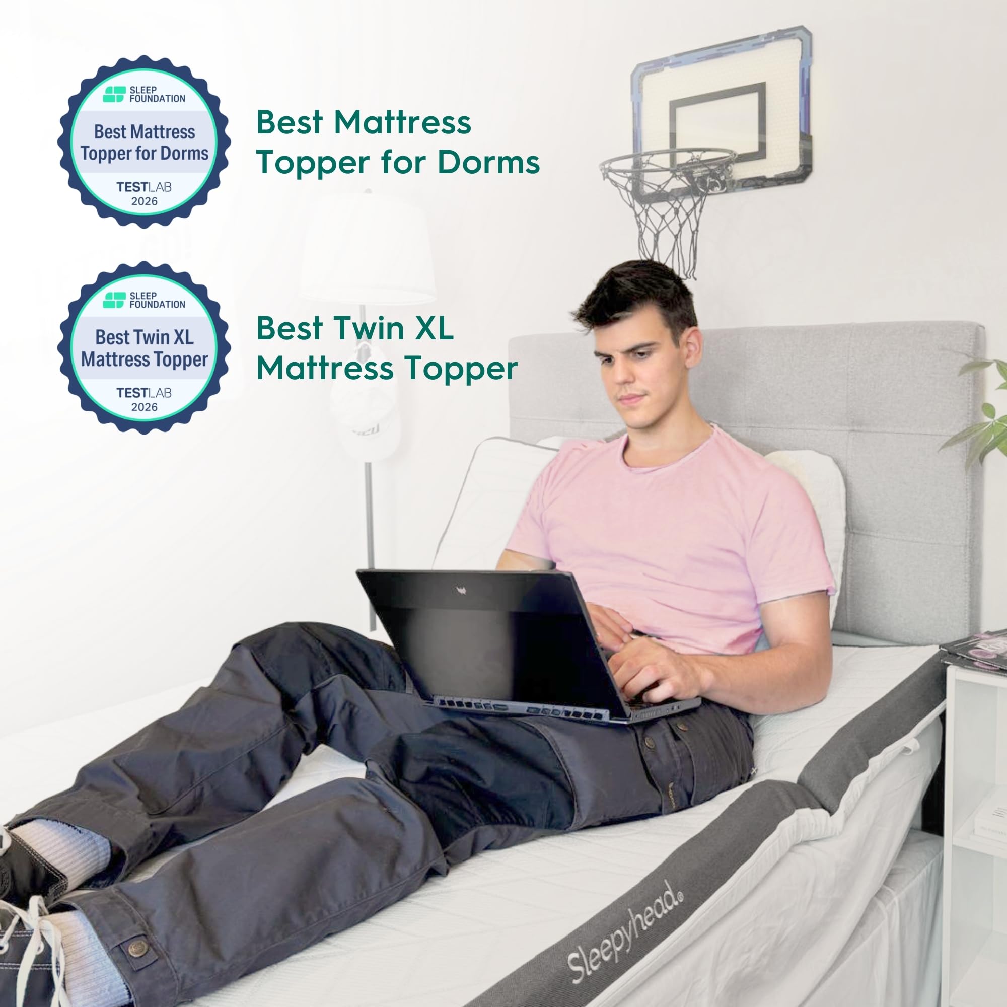 Sleepyhead folded topper ready for transport shows compact storage convenience