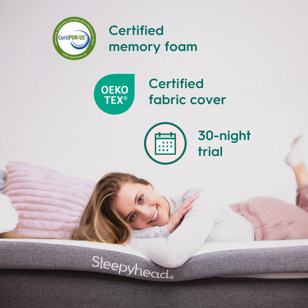 Sleepyhead Twin XL size comparison showing mattress dimensions for accurate fit